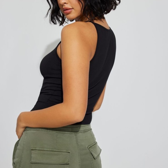 Garage Boat Neck Tank Top Black (S) - Picture 2 of 5